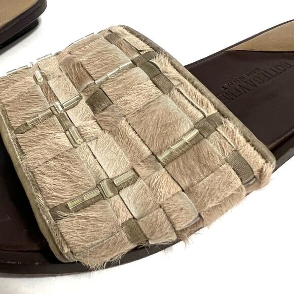 BOTTEGA VENETA CALF HAIR MONTE CARLO SLIDE SANDALS SIZE 5.5 - Picture 8 of 14